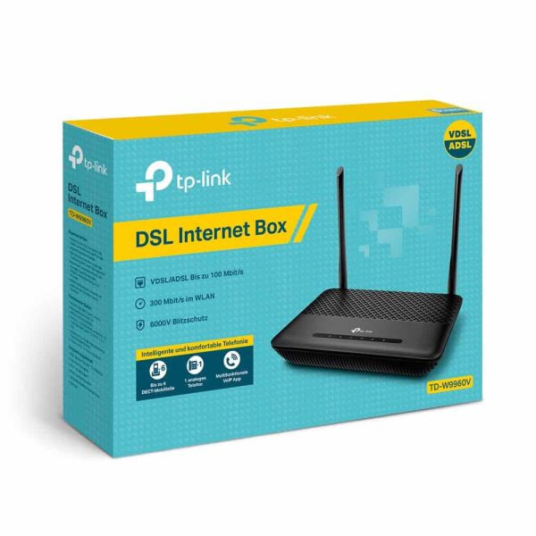 TP-Link TD-W9960V draadloze router Gigabit Ethernet Single-band (2.4 GHz) 4G Zwart (TD-W9960V(DE))