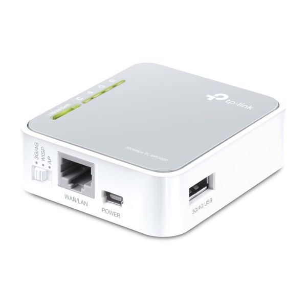 TP-Link TL-MR3020 draadloze router Fast Ethernet Single-band (2.4 GHz) 4G Zilver, Wit (TL-MR3020)