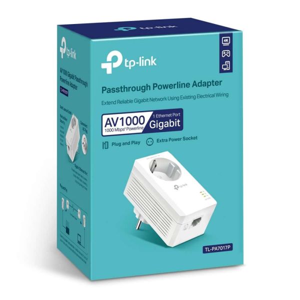 TP-Link TL-PA7017P PowerLine-netwerkadapter 1000 Mbit/s Ethernet LAN Wit 1 stuk(s) (TL-PA7017P)