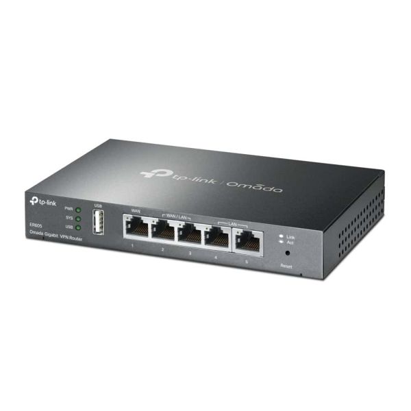 TP-Link ER605 v2 bedrade router Gigabit Ethernet Zwart (TL-R605)