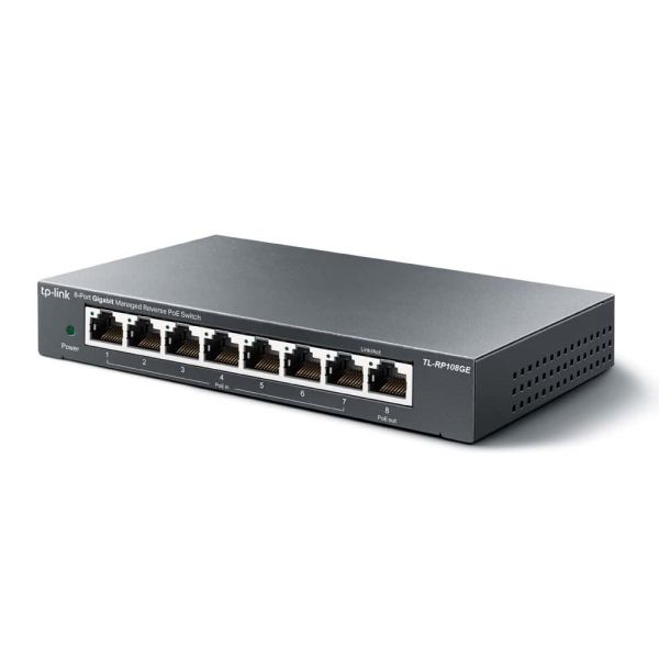 TP-Link TL-RP108GE netwerk-switch Managed L2 Gigabit Ethernet (10/100/1000) Power over Ethernet (PoE) Zwart (TL-RP108GE)