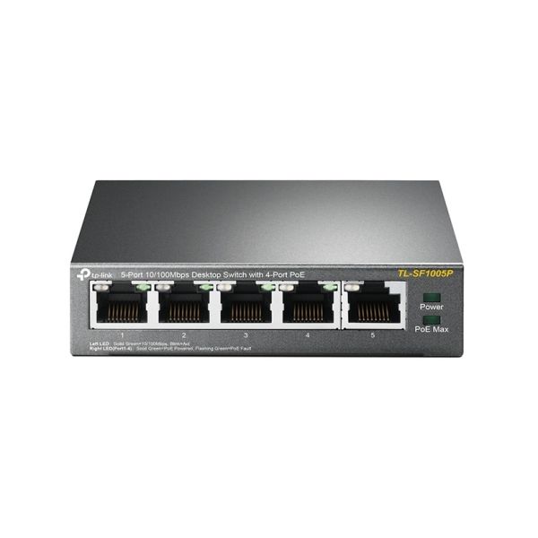 TP-Link TL-SF1005P Unmanaged Fast Ethernet (10/100) Power over Ethernet (PoE) Zwart (TL-SF1005P)