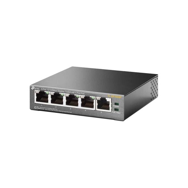TP-Link TL-SF1005P Unmanaged Fast Ethernet (10/100) Power over Ethernet (PoE) Zwart (TL-SF1005P)