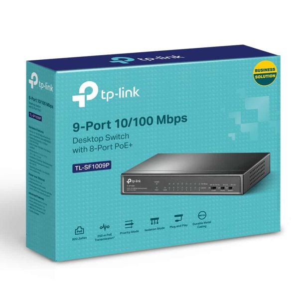 TP-Link TL-SF1009P netwerk-switch Unmanaged Fast Ethernet (10/100) Power over Ethernet (PoE) Zwart (TL-SF1009P)