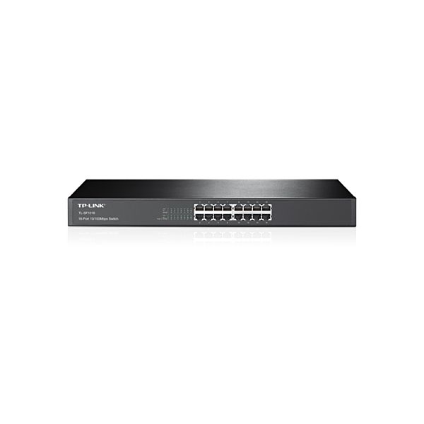 TP-Link TL-SF1016 Unmanaged Fast Ethernet (10/100) 1U Zwart (TL-SF1016)