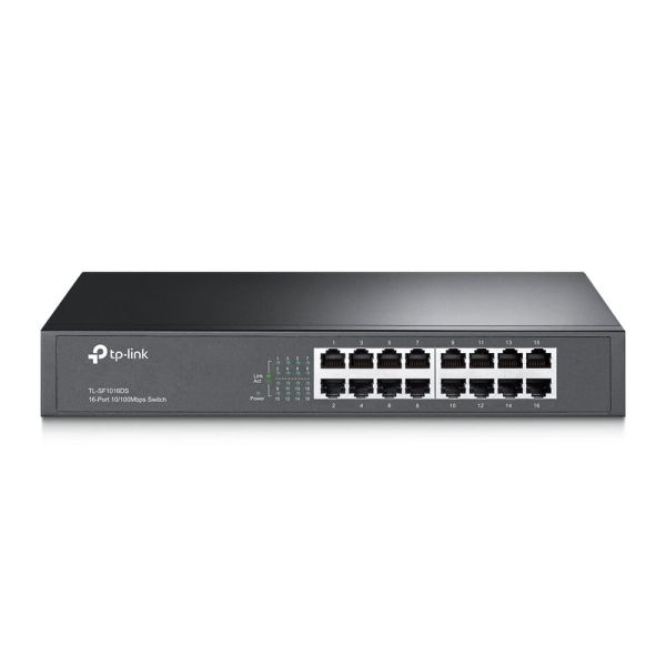 TP-Link TL-SF1016DS netwerk-switch Unmanaged Fast Ethernet (10/100) 1U Zwart (TL-SF1016DS)