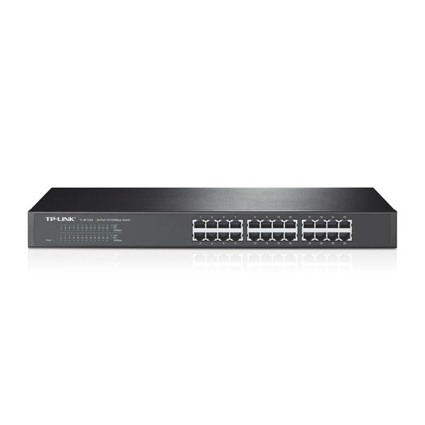 TP-Link TL-SF1024 Unmanaged Fast Ethernet (10/100) 1U Zwart (TL-SF1024)