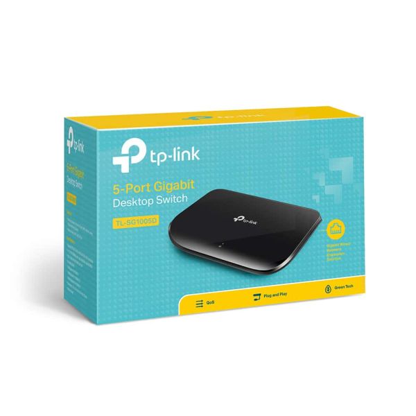 TP-Link TL-SG1005D Unmanaged Gigabit Ethernet (10/100/1000) Zwart (TL-SG1005D)