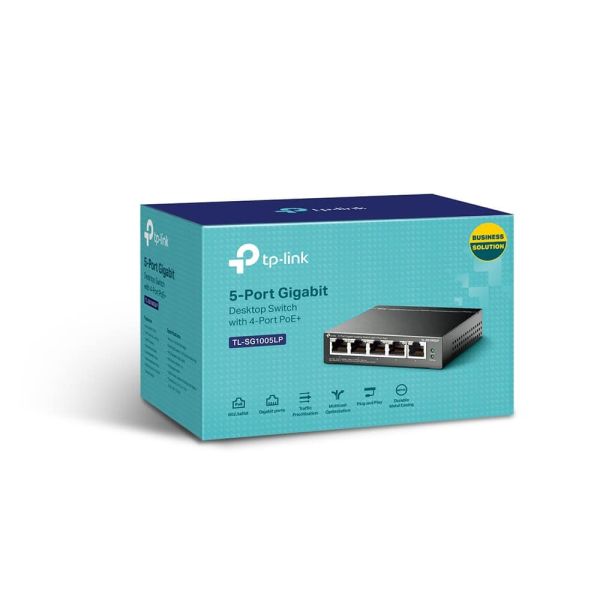 TP-Link TL-SG1005LP netwerk-switch Unmanaged Gigabit Ethernet (10/100/1000) Power over Ethernet (PoE) Zwart (TL-SG1005LP)