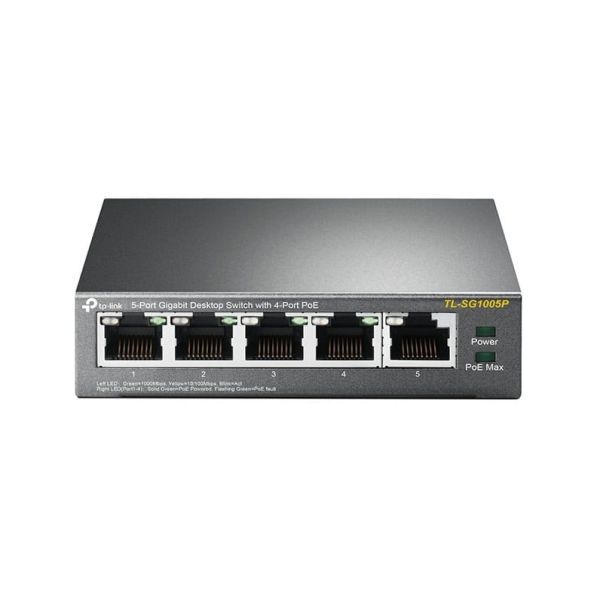 TP-Link TL-SG1005P Unmanaged Gigabit Ethernet (10/100/1000) Power over Ethernet (PoE) Zwart (TL-SG1005P)