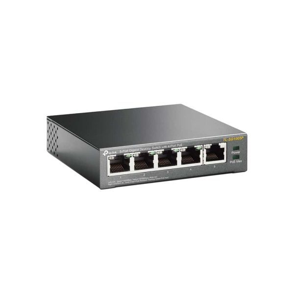 TP-Link TL-SG1005P Unmanaged Gigabit Ethernet (10/100/1000) Power over Ethernet (PoE) Zwart (TL-SG1005P)
