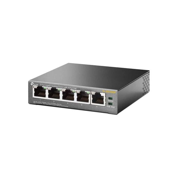 TP-Link TL-SG1005P Unmanaged Gigabit Ethernet (10/100/1000) Power over Ethernet (PoE) Zwart (TL-SG1005P)