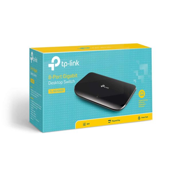 TP-Link TL-SG1008D Unmanaged Gigabit Ethernet (10/100/1000) Zwart (TL-SG1008D)
