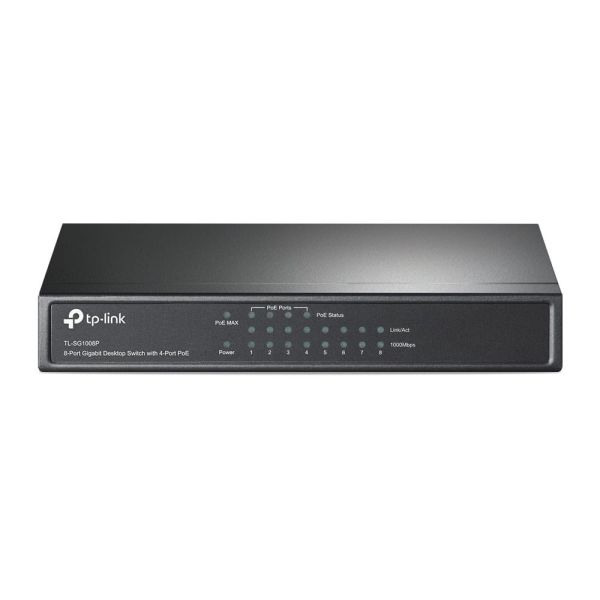 TP-Link TL-SG1008P Gigabit Ethernet (10/100/1000) Power over Ethernet (PoE) Grijs (TL-SG1008P)