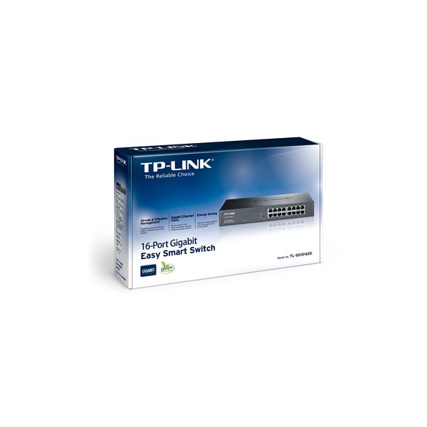 TP-Link TL-SG1016DE Managed L2 Gigabit Ethernet (10/100/1000) 1U Zwart (TL-SG1016DE)