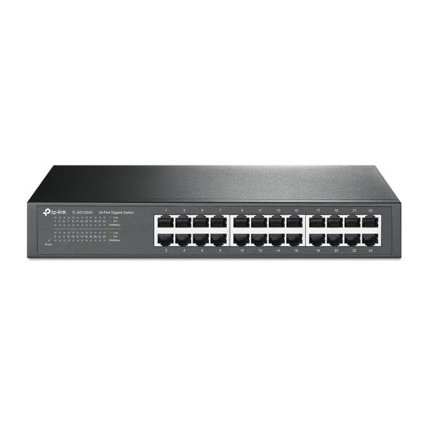 TP-Link TL-SG1024D Unmanaged Gigabit Ethernet (10/100/1000) Grijs (TL-SG1024D)