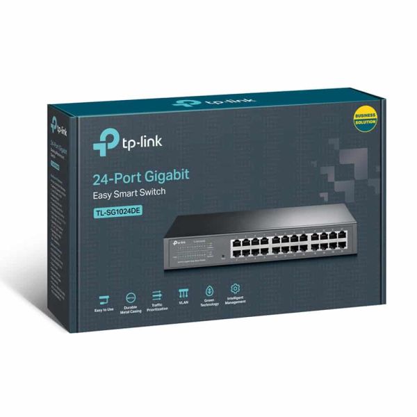 TP-Link TL-SG1024DE Managed L2 Gigabit Ethernet (10/100/1000) 1U Zwart (TL-SG1024DE)