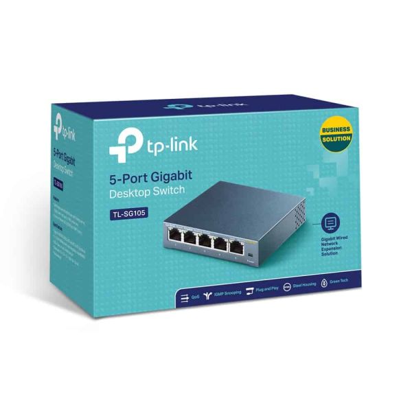 TP-Link TL-SG105 Unmanaged Gigabit Ethernet (10/100/1000) Zwart (TL-SG105)