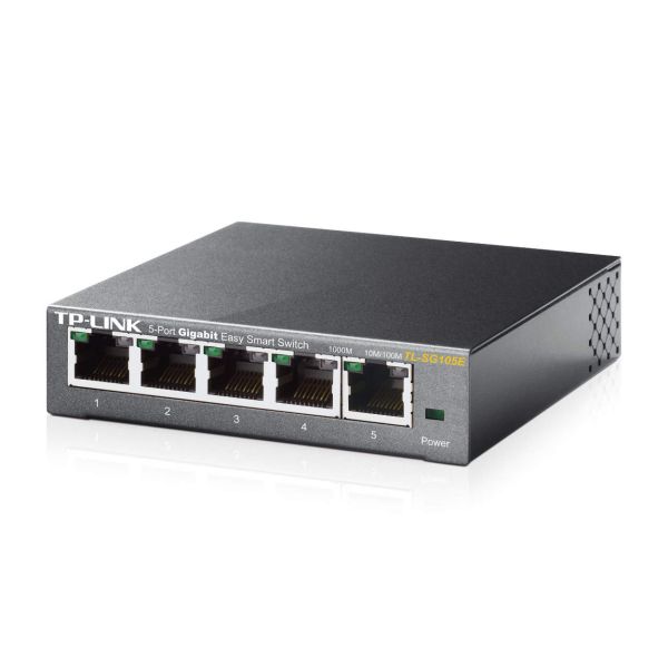 TP-Link TL-SG105E Managed L2 Gigabit Ethernet (10/100/1000) Zwart (TL-SG105E)