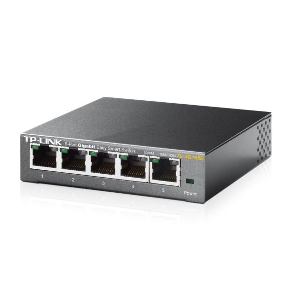 TP-Link TL-SG105E Managed L2 Gigabit Ethernet (10/100/1000) Zwart (TL-SG105E) TP-Link TL-SG105E Managed L2 Gigabit Ethernet (10/100/1000) Zwart (TL-SG105E)