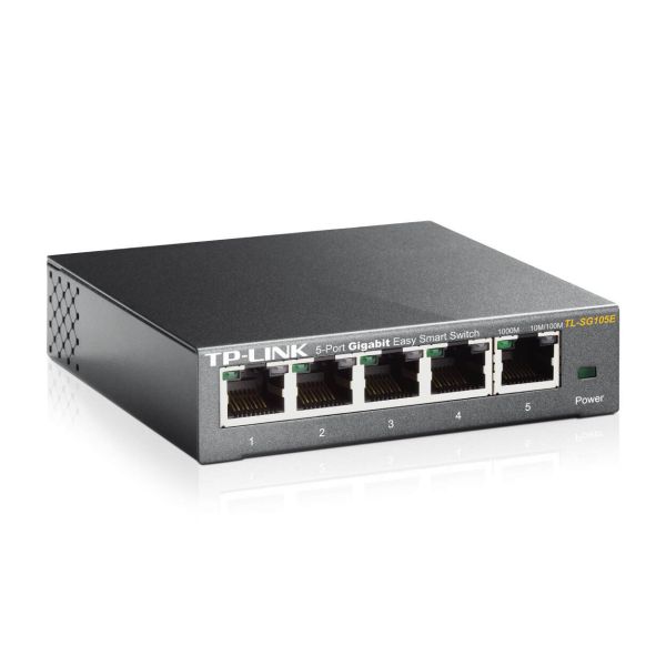 TP-Link TL-SG105E Managed L2 Gigabit Ethernet (10/100/1000) Zwart (TL-SG105E) TP-Link TL-SG105E Managed L2 Gigabit Ethernet (10/100/1000) Zwart (TL-SG105E)