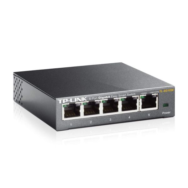 TP-Link TL-SG105E Managed L2 Gigabit Ethernet (10/100/1000) Zwart (TL-SG105E)