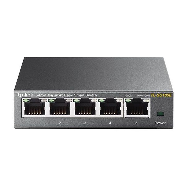 TP-Link TL-SG105E Managed L2 Gigabit Ethernet (10/100/1000) Zwart (TL-SG105E)