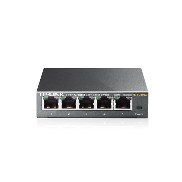 TP-Link TL-SG105E Managed L2 Gigabit Ethernet (10/100/1000) Zwart (TL-SG105E)