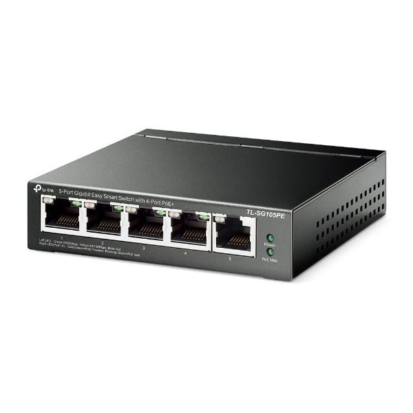 TP-Link TL-SG105PE netwerk-switch Managed L2 Gigabit Ethernet (10/100/1000) Power over Ethernet (PoE) Zwart (TL-SG105PE) TP-Link TL-SG105PE netwerk-switch Managed L2 Gigabit Ethernet (10/100/1000) Power over Ethernet (PoE) Zwart (TL-SG105PE)