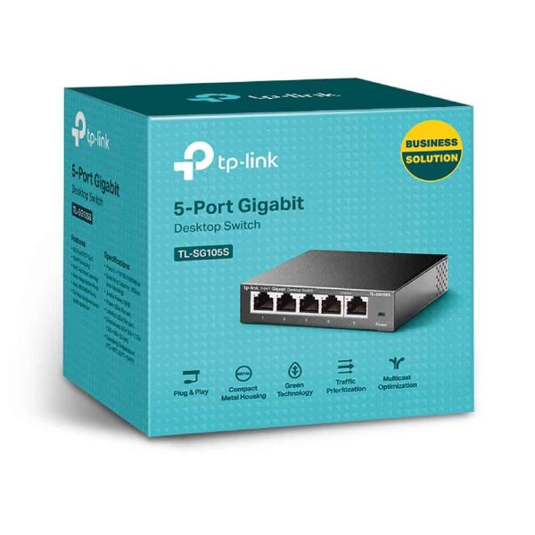 TP-Link TL-SG105S Unmanaged Gigabit Ethernet (10/100/1000) Zwart (TL-SG105S)