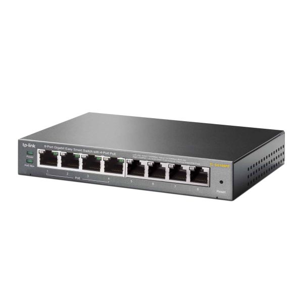 TP-Link TL-SG108PE Managed L2 Gigabit Ethernet (10/100/1000) Power over Ethernet (PoE) Zwart (TL-SG108PE)