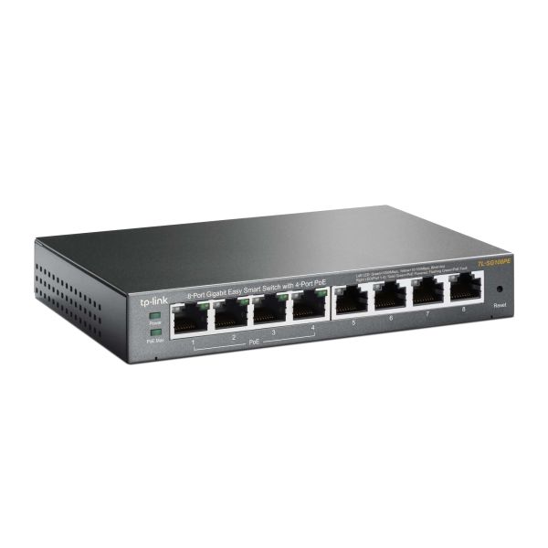 TP-Link TL-SG108PE Managed L2 Gigabit Ethernet (10/100/1000) Power over Ethernet (PoE) Zwart (TL-SG108PE)