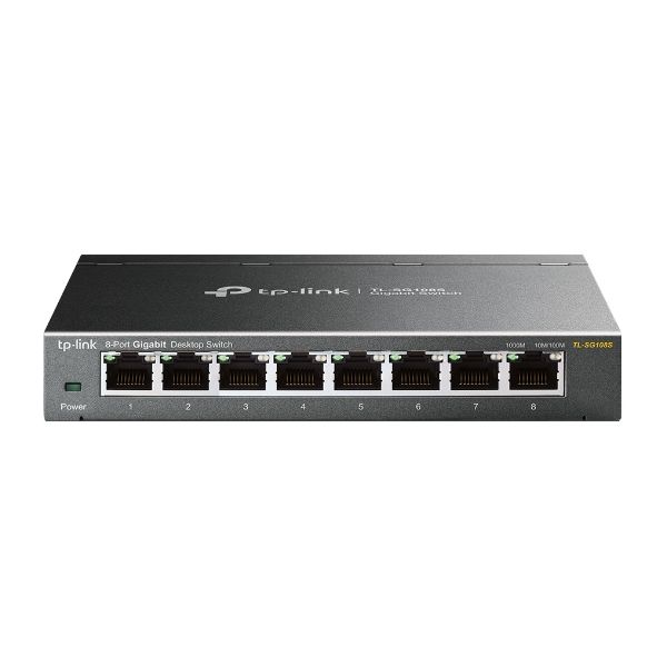 TP-Link TL-SG108S Unmanaged Gigabit Ethernet (10/100/1000) Zwart (TL-SG108S)