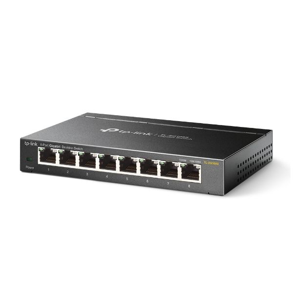 TP-Link TL-SG108S Unmanaged Gigabit Ethernet (10/100/1000) Zwart (TL-SG108S)