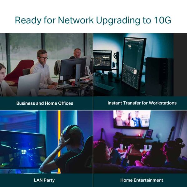 TP-Link TL-SX1008 netwerk-switch Unmanaged 10G Ethernet (100/1000/10000) 1U Zwart (TL-SX1008)