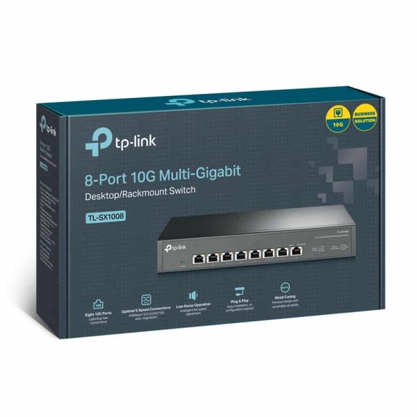 TP-Link TL-SX1008 netwerk-switch Unmanaged 10G Ethernet (100/1000/10000) 1U Zwart (TL-SX1008)