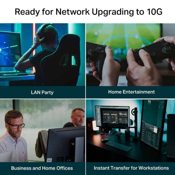 TP-Link TL-SX105 netwerk-switch Unmanaged 10G Ethernet (100/1000/10000) Zwart (TL-SX105)