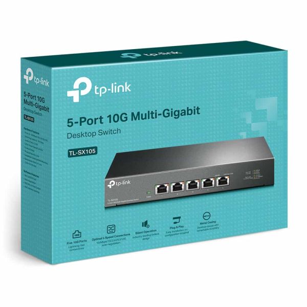 TP-Link TL-SX105 netwerk-switch Unmanaged 10G Ethernet (100/1000/10000) Zwart (TL-SX105)