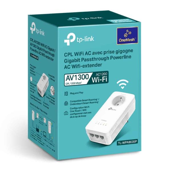 TP-Link AV1300 1300 Mbit/s Ethernet LAN Wifi Wit 1 stuk(s) (TL-WPA8635P(BE))