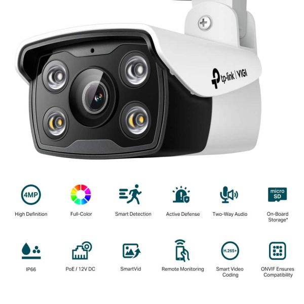 TP-Link VIGI C340(4mm) Rond IP-beveiligingscamera Buiten 2560 x 1440 Pixels Plafond/muur (VIGI C340(4MM))