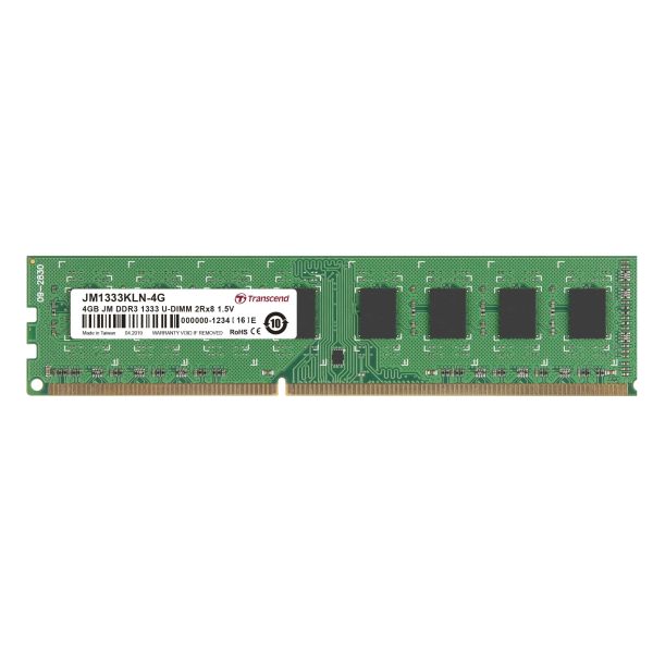 Transcend JetRam 4GB DDR3 DIMM geheugenmodule 2 x 8 GB 1333 MHz (JM1333KLN-4G)