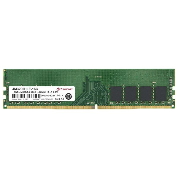 Transcend JetRam JM3200HLE-16G geheugenmodule 16 GB 1 x 8 GB DDR4 3200 MHz (JM3200HLE-16G)