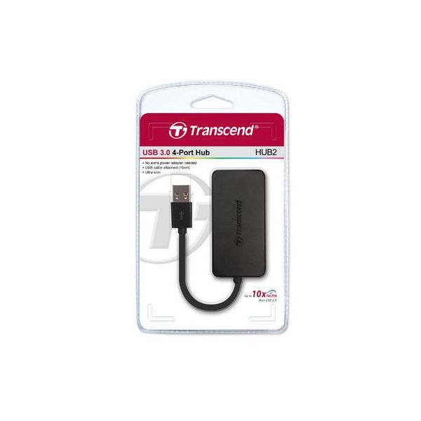 Transcend HUB2 Zwart (TS-HUB2K)