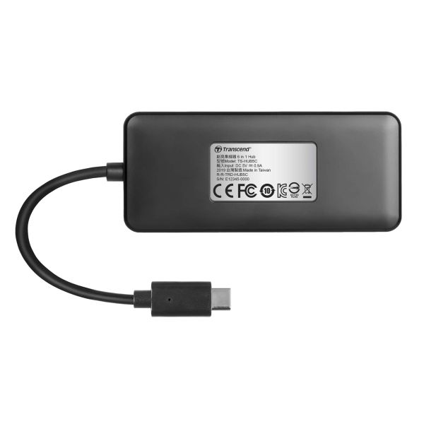 Transcend HUB5C USB 3.2 Gen 2 (3.1 Gen 2) Type-C Zwart (TS-HUB5C)