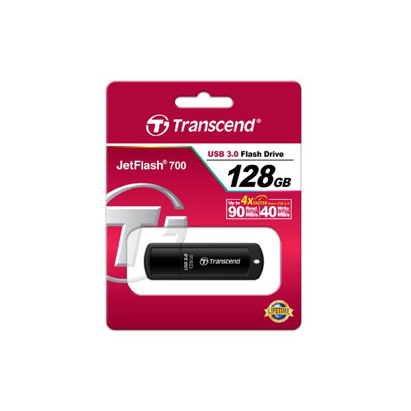 Transcend JetFlash 700 USB flash drive 128 GB USB Type-A 3.2 Gen 1 (3.1 Gen 1) Zwart (TS128GJF700)
