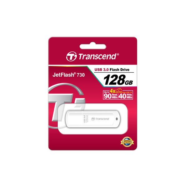 Transcend JetFlash TS128GJF730 USB flash drive 128 GB USB Type-A 3.2 Gen 1 (3.1 Gen 1) Wit (TS128GJF730)