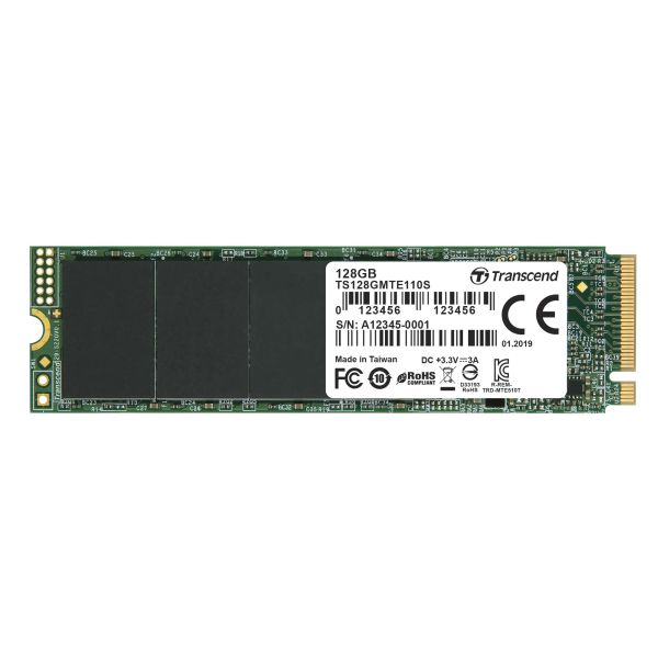 Transcend 110S M.2 128 GB PCI Express 3.0 3D NAND NVMe (TS128GMTE110S)