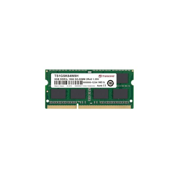 Transcend TS1GSK64W8H geheugenmodule 8 GB 2 x 8 GB DDR3L 1866 MHz (TS1GSK64W8H)