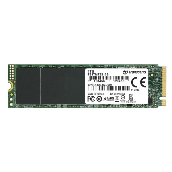 Transcend 110S M.2 1000 GB PCI Express 3.0 3D NAND NVMe (TS1TMTE110S)