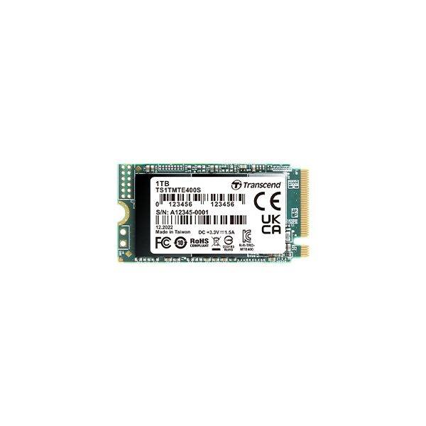 Transcend PCIe SSD 400S M.2 1000 GB PCI Express 3D NAND NVMe (TS1TMTE400S)